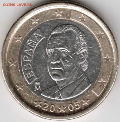 Испания 1 евро 2005 г. до 24.00 18.01.18 г. - Scan-180112-0016