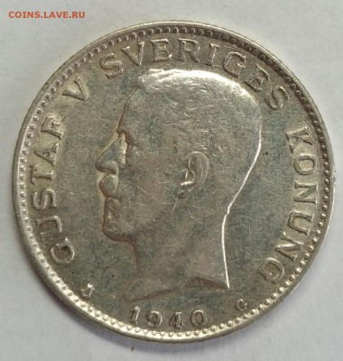 ШВЕЦИЯ. 1 крона 1940. До 17 января 22-30 - P_20180107_144040_1