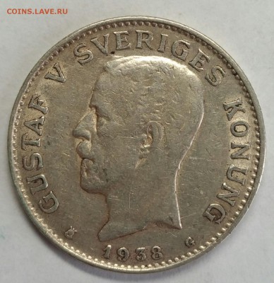 ШВЕЦИЯ. 1 крона 1938. До 17 января 22-30 - P_20180107_144024_2