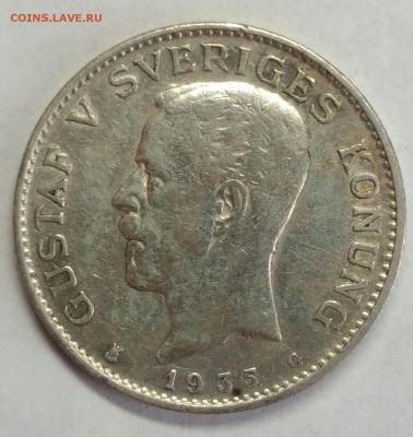 ШВЕЦИЯ. 1 крона 1935. До 17 января 22-30 - P_20180107_143955_1