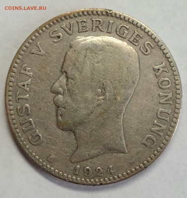 ШВЕЦИЯ. 1 крона 1924. До 17 января 22-30 - P_20180107_143804_1
