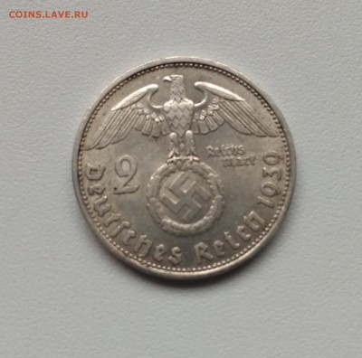 РЕЙХ,2 марки 1939Dг(свастика)!до 16.01.2018 - фото 13  января 2018 025