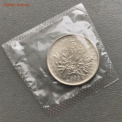 Франция, 5 Франков, 1973г., UNC, KM# 926а.1 - E555C067-B62A-4FB7-BDC8-F99053456193
