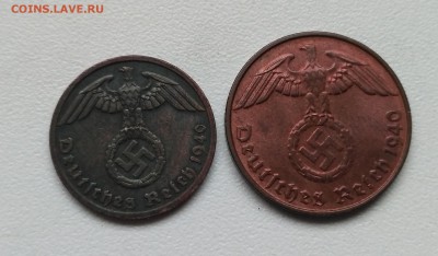 ГЕРМАНИЯ,1+2 рейхспфеннига 1940F|1940D(бронза)!до17.01.2018 - фото 13  января 2018 064