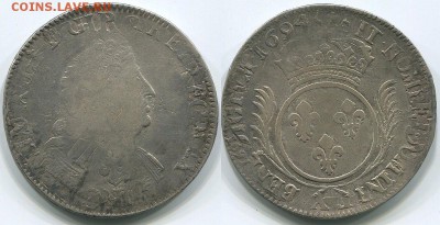 Распродажа! Франция Экю 1694 с 200 р! - до 22-00мск 15.01 - fra-e-1694