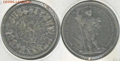 Распродажа! Швейцария 5 франков 1879 с200 р! до22-00 15.01 - swi-5f-1879