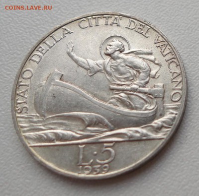 5 лир 1939 Ватикан до 17.01.18 в 22:00 - vat11