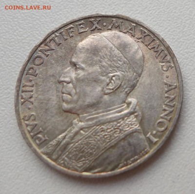 5 лир 1939 Ватикан до 17.01.18 в 22:00 - vat10