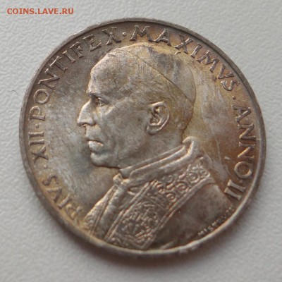 5 лир 1940 Ватикан до 17.01.18 в 22:00 - vat12