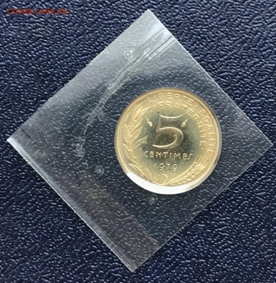 Франция, 5 Сантимов 1979г., UNC, KM# 933 - 9E011440-2DF9-465A-96F7-E56832A310D5