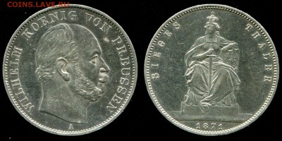 Пруссия, Победный талер 1871 до 20.01.18 - 1871_____1