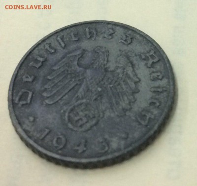5 рейхспфеннигов(reichspfennig) 1943 с рубля до 19.01.2018 - пф