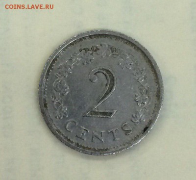 Мальта, 2 цента 1977 с рубля до 19.01.2018 22:00 - мальта 2 ц