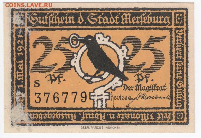 Нотгельд - Мерзебург 25 пфеннигов 1921 г. до  21.01 в 22.00 - IMG_20180115_0002