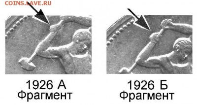 Полтинник 1924 шт. В - Полтинник 1926 - варианты реверса