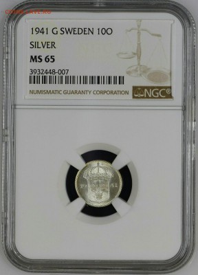 Швеция. 10 эре 1941 NGC MS65 - Screenshot_20171115-000525_1