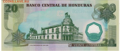 Гондурас 20 лемпира 2008 полимер. 22.01.18 в 22.00мск (Е745) - 1-1гон20