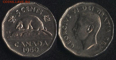 Канада 5 центов 1950 до 22:00мск 19.01.18 - Канада 5 центов 1950