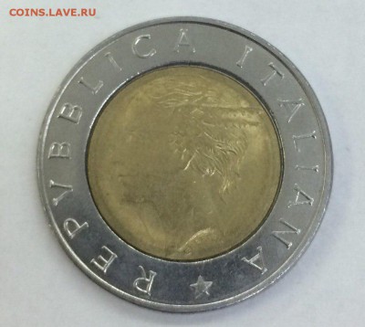 Италия, 500 лир 1992 с рубля до 19.01.2018 22:00 - 500 лир