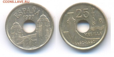 Испания 25 песет 1990+1996+1997	 до 	22.01.18	 22:00 МСК - 171211_358