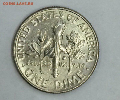 10 ЦЕНТОВ(ДАЙМ, ONE DIME) 2011 года P США с рубля 19.01.201 - дайм.