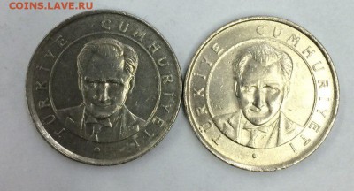 25 курушей 2005 года - Турция 2 штуки с рубля 19.01.2018 - турци