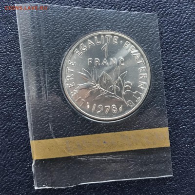 Франция, 1 Франк, 1978г., UNC, KM# 925.1 - ABB2A320-8F29-4CD1-AB41-D00D111CE69B