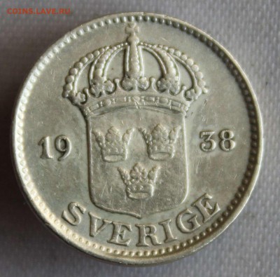 С РУБ. СТАРАЯ ШВЕЦИЯ 25 эре 1938г.   до 23.01 в 22-00 - IMG_0538