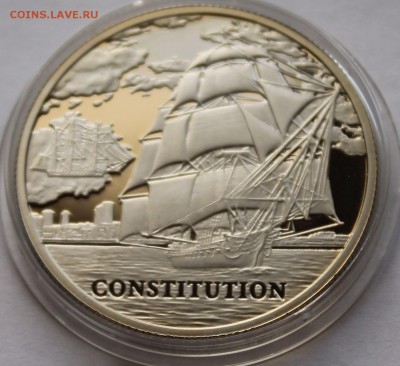 Беларусь 1 рубль 2010 Парусник Конститьюшн. Тираж - 3000 - 4