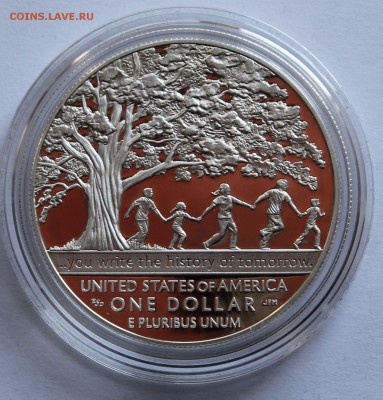США 1 доллар 2017 г. "Boys Town" Ag 900, 26,73 гр. Оригинал - 7
