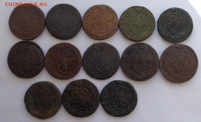 Медь Екатерины II, 5к 1777,78,80,81,83,88,89,91,92 и другое - DSC04741.JPG