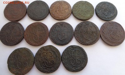 Медь Екатерины II, 5к 1777,78,80,81,83,88,89,91,92 и другое - DSC04742.JPG