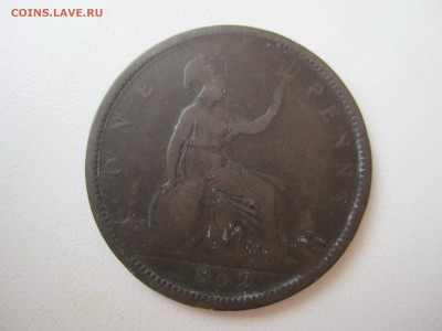 1 пенни 1862 года Великобритании - 1 пенни 1962 года Великобритании. Реверс..JPG