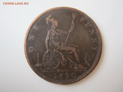1 пенни 1890 года Великобритании - 1 пенни 1890 года Великобритании. Реверс..JPG