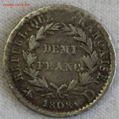 С РУБ.ФРАНЦИЯ DEMI FRANC 1808г. НАПОЛЕОН до 24.01 в 22-00 - IMG_0600