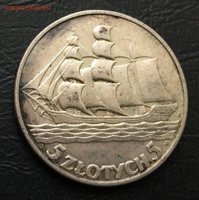 5 злотых 1936 Польша. Парусник. Оценка - IMG_5860-18-01-18-04-14.JPG