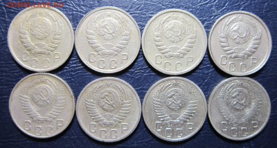 15 копеек 1941-52 гг.(погодовка-8шт) до 21.01 в 22.00 - 15к41-2