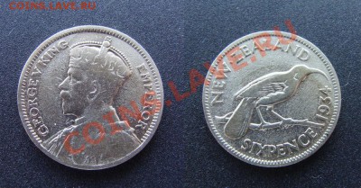 - Ag - Новая Зеландия 6 пенсов 1934   01.04.11 22.00М - Coin866(1)