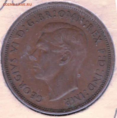 Великобритания 1 пенни 1938 г. до 24.00 26.01.18 г. - Scan-180120-0022