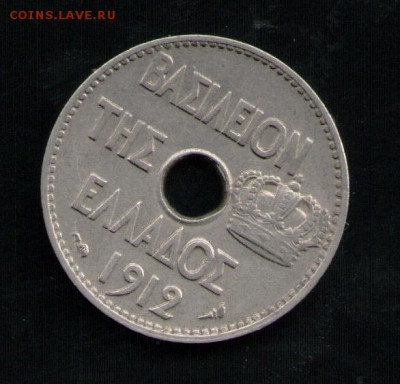 ГРЕЦИЯ 5 ЛЕПТА 1912 - 6 001