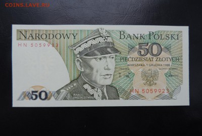 ПОЛЬША 50 ЗЛОТЫХ 1988г., UNC, ДО 24.01. - ПОЛЬША 50 злотых 1988г. А.JPG