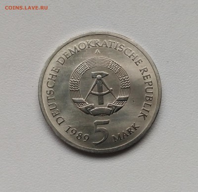 ГДР,5 марок 1989г(Церковь Св.Марии)!до 22.01.2018 - фото 13  января 2018 116