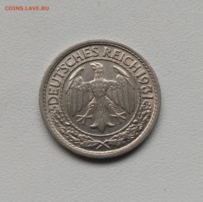 ВЕЙМАР,50 рейхспфеннигов 1931А(никель)!до 22.01.2018 - фото 13  января 2018 062