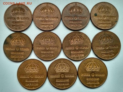 ШВЕЦИЯ,лот из 11 монет типа 2 эре 1959г-1969г!до 21.01.2018 - фото 20  января 2018 034