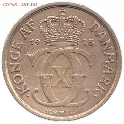 2 кроны Дания 1925 до 24.01 в 22.00 - 21-2