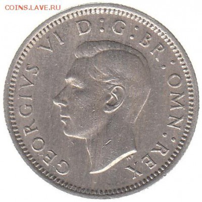 6 пенсов Англия 1947 до 24.01 в 22.00 - 40-2