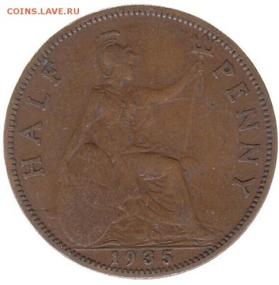 2 пенни Англия 1935 до 24.01 в 22.00 - 41-1