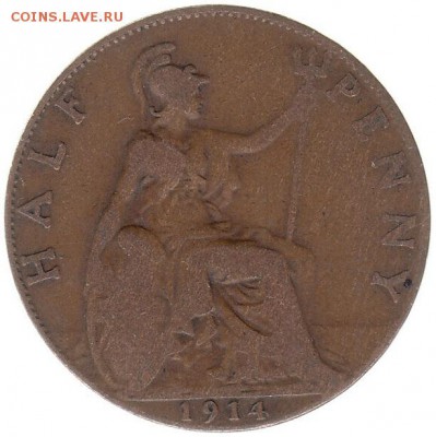 2 пенни Англия 1914 до 24.01 в 22.00 - 50-2