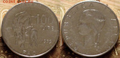 Италия 100 лир 1979 ФАО Корова,Теленок - Италия 100 лир 1979 ФАО Корова,Теленок 100