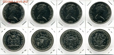 О.Мэн набор 1Кр 4шт. 1984 геральдика до 25.01.18 22-00 мск - IoM 1984 set Arms